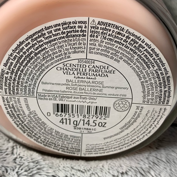 Ballerina Rose 3-Wick Candle from Bath & Body Works (2019) BBW - Picture 3 of 3